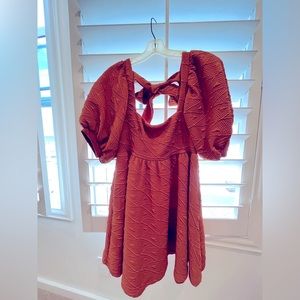 Babydoll dress with puff sleeves